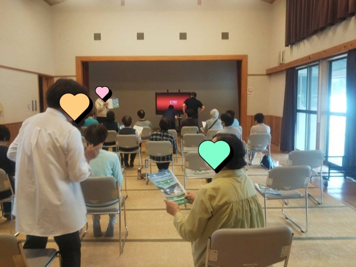 下蒲刈島・下島地区ふれあいセンターにて（プライバシー配慮のため一部画像加工しています